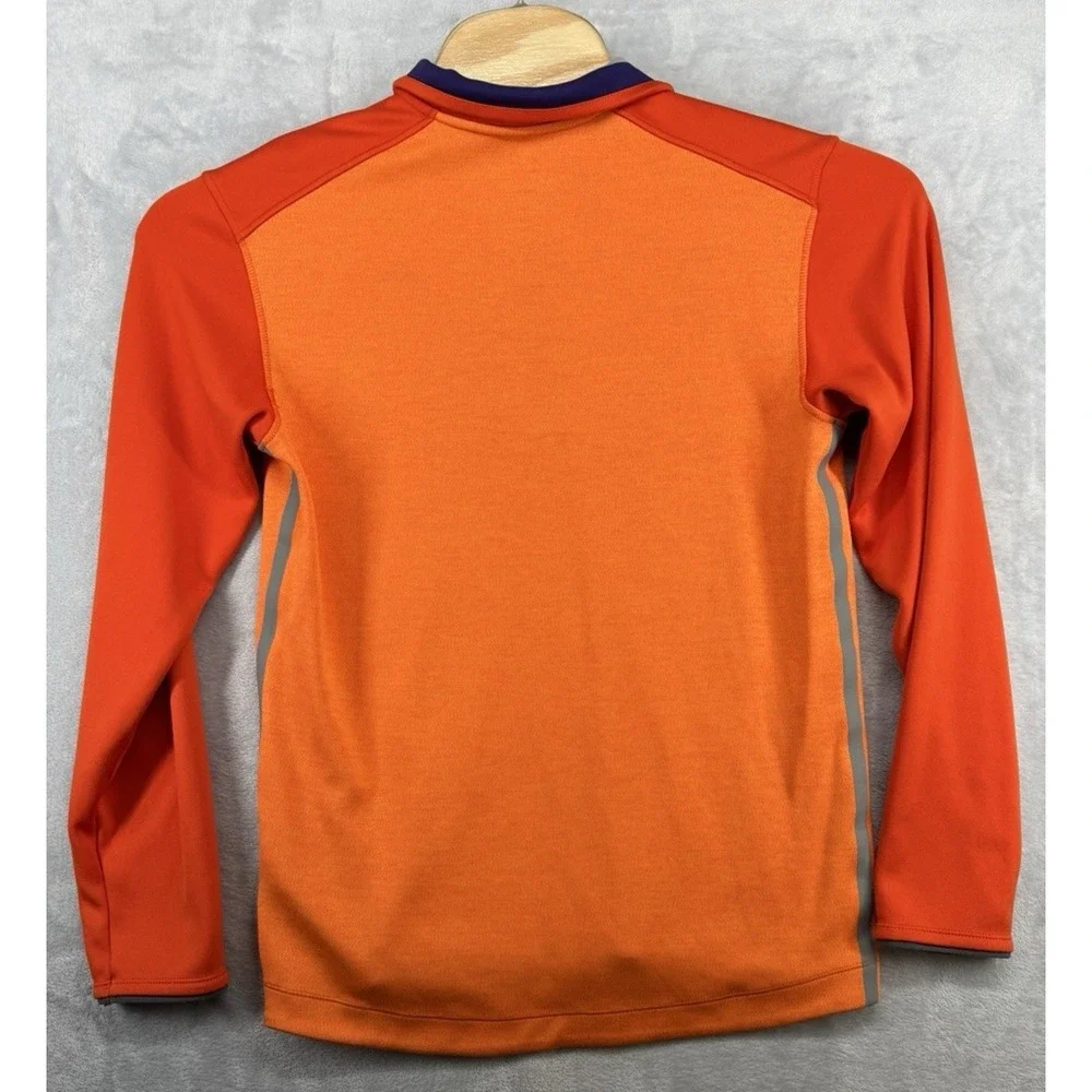 Nike Clemson Tigers Dri Fit 1/4 Zip LS Pullover Orange Team Issued Men's‎ Size S